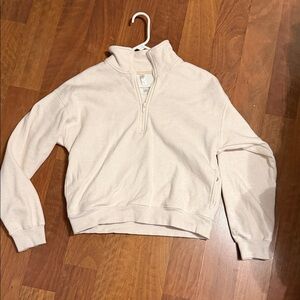 Fabletics Cream Zip-Up Jacket